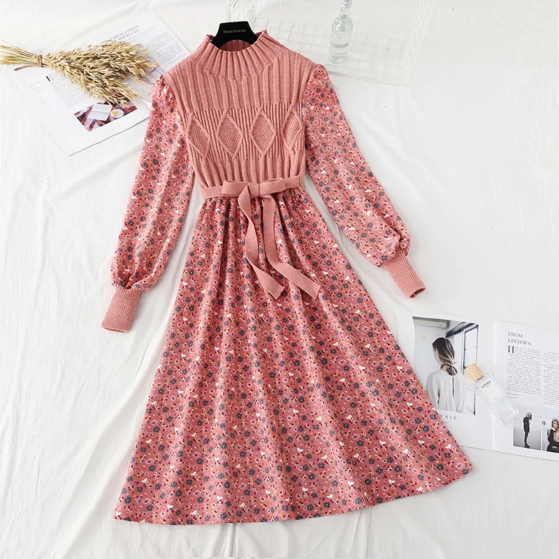 Floral sweater dresses new arrivals