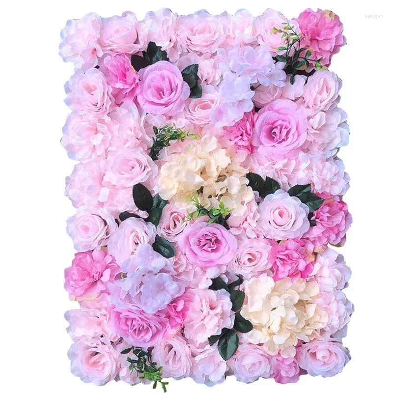 Dekorative Blumen Künstliche Blume für Hochzeitsdekoration Wand Baby Show Weihnachten Home Hintergrund Dekor Rosa Seidenrose