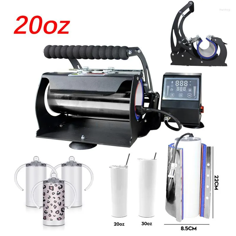 Máquina de caneca de sublimação fácil prensa de calor de 20 onças para impressão digital