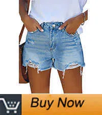 onlypuff womens ripped jean short cut off denim shorts distressed short