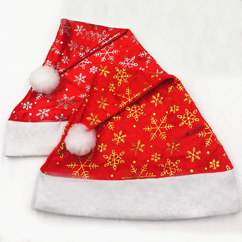 Wholesale of Christmas hats, moon hats, double layered composite snowflake hats, Christmas elderly decorations, directly supplied by manufacturers