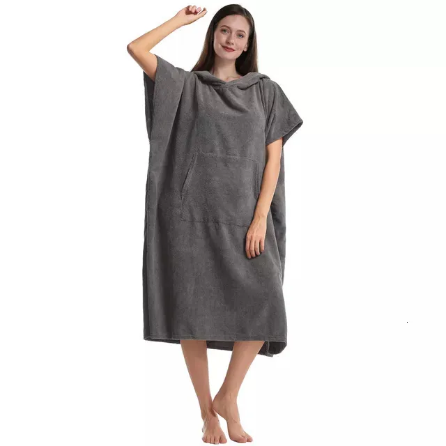 Toalla De Baño Bata Toalla Poncho Surf Bata De Baño De Manga Corta