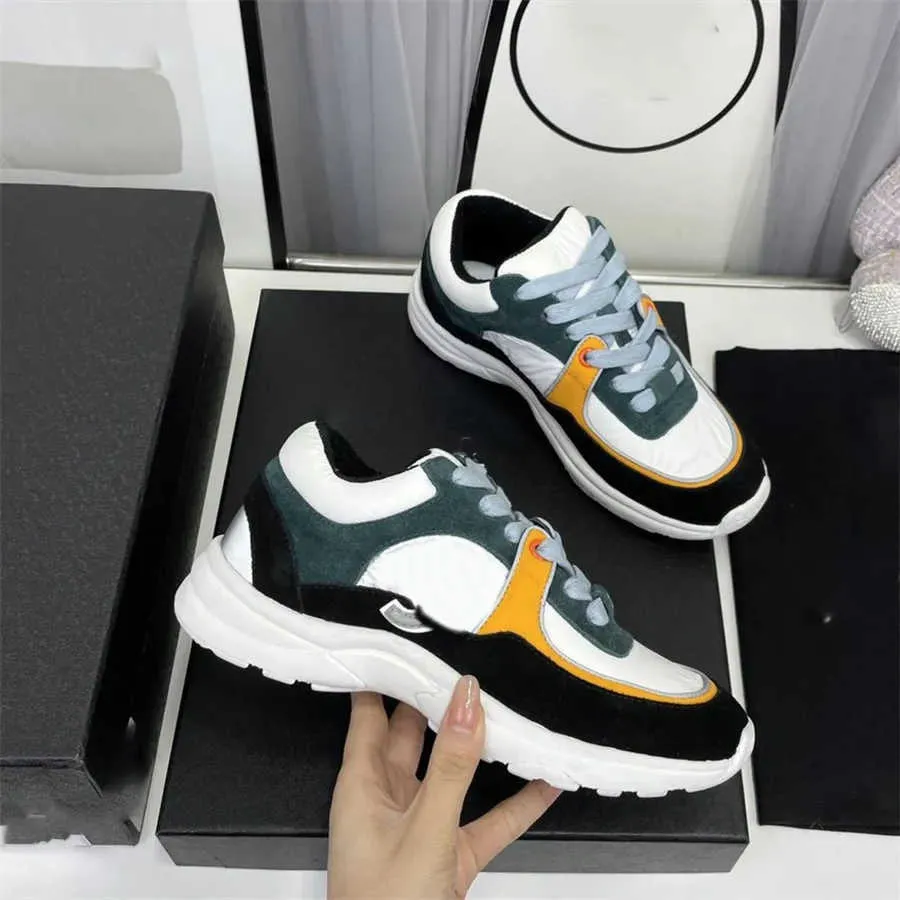 Designer 7A Running Shoes Channel Sneakers Women Lace-Up Sports Shoe Casual Trainers Classic Sneaker Woman Ccity Dfghhgfgd