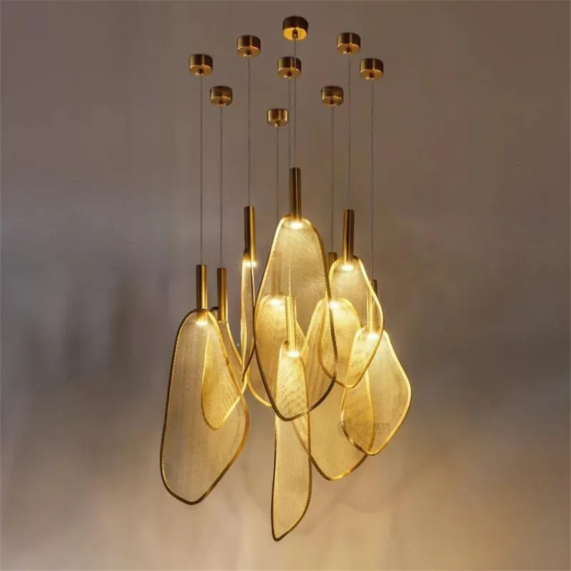 Pendelleuchten, moderne, einzigartige Fächerform, LED-Leuchten, Persönlichkeit, Salonlampe, Schlafzimmer, Restaurant, zum Aufhängen, 220 V, für Zuhause, Art Deco