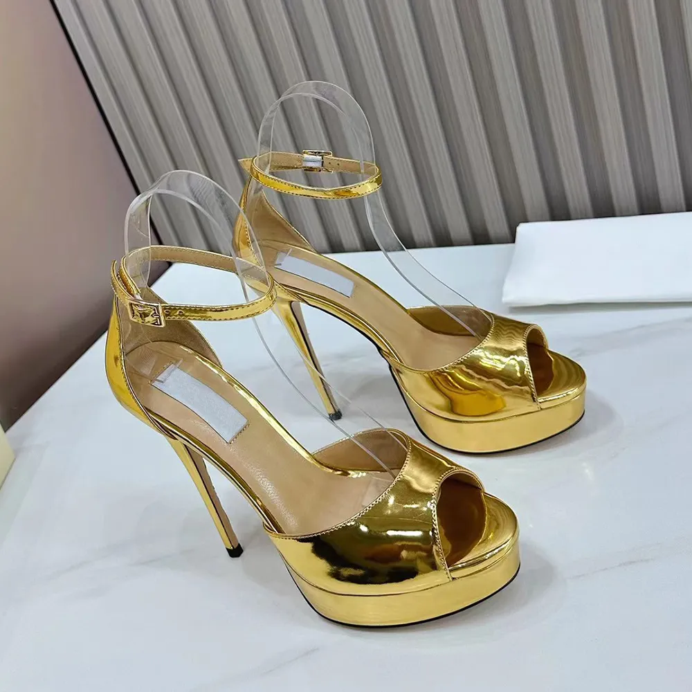 Women Waterproof Platform Sandals Dermis Ankle Strap Open Toe