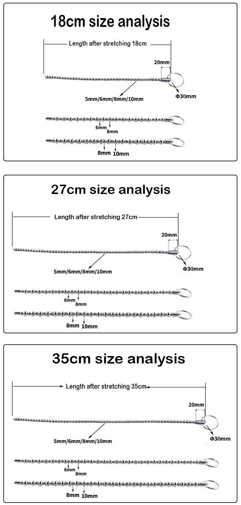 Spielzeug für Erwachsene Elektro Edelstahl Harnröhren Sound Dilatatoren Stecker Insert Stimulation Katheter Perlen Männliche Masturb_voghion.com