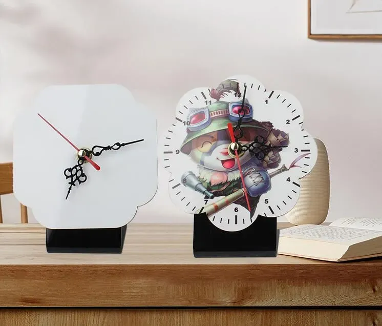Sublimar Reloj En Mdf Table Clocks Sublimation Heat Transfer