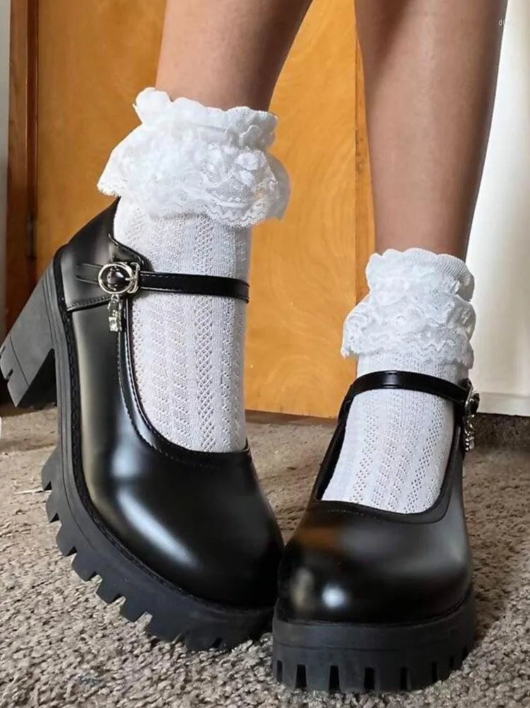 Square Toe Platform Chunky Heeled Ankle Strap Pumps | Shoes heels classy,  Cute shoes heels, Fashion shoes heels