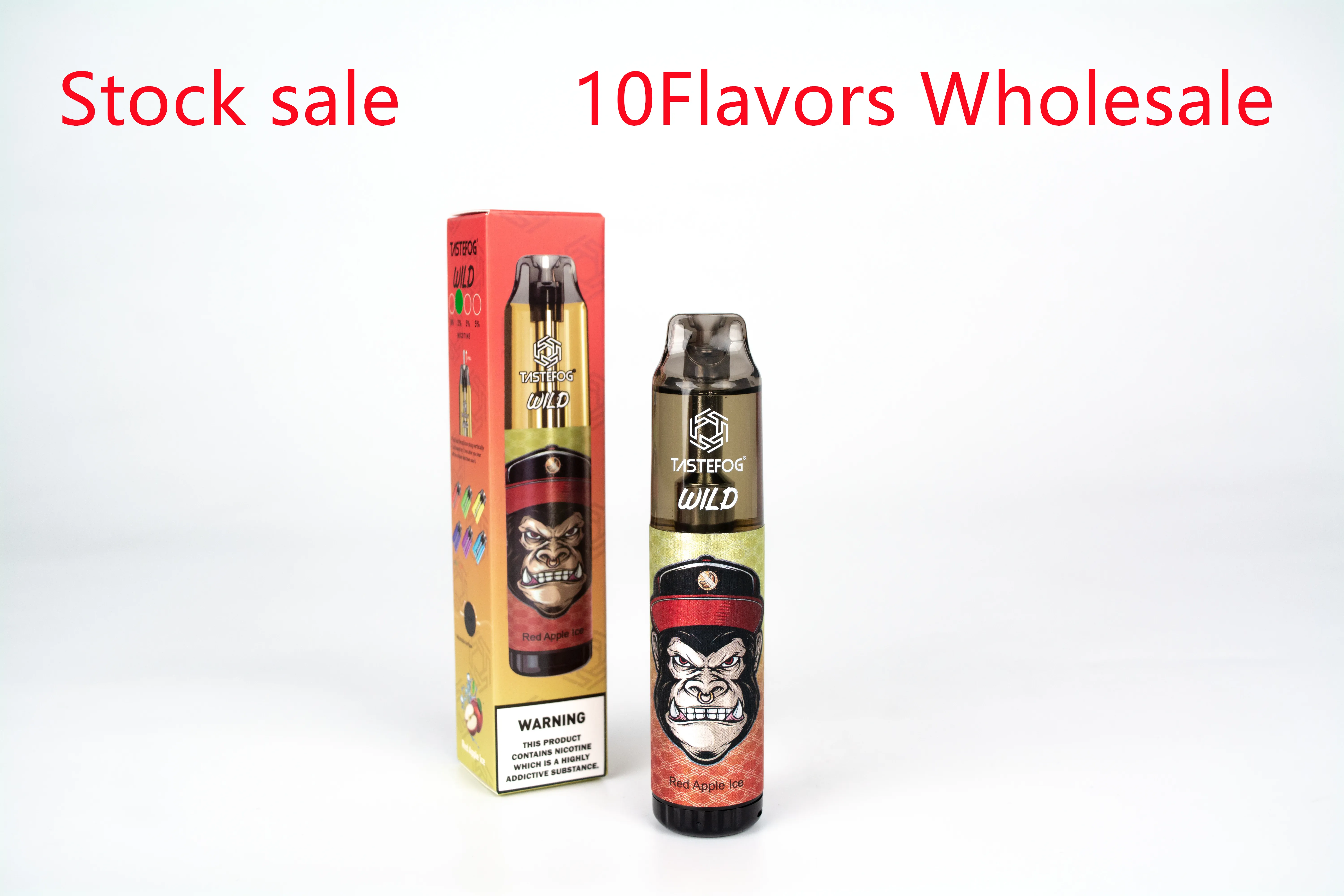 영국 뜨거운 판매 Tastefog Wild 7000 Puffs Airflow Control 일회용 vape 장치 2% 전자 담배