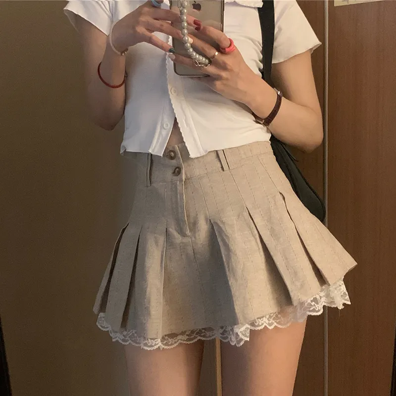 Cute khaki skirts for school hotsell