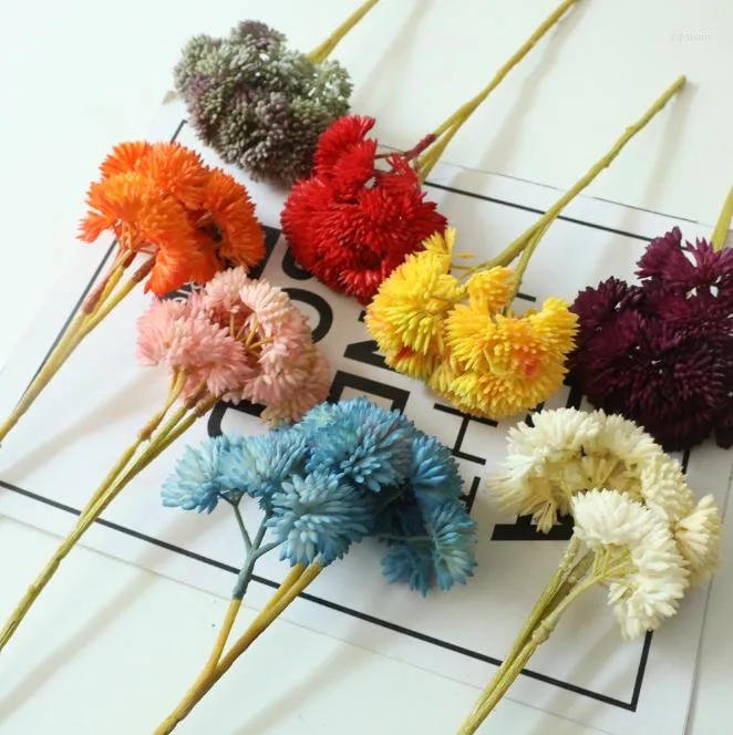 Kwiaty dekoracyjne miękki guma ryż symulacja owoców kwiat hortensja czuj się z wieloma roślinami ręcznie robiony wystrój domu na imprezę jesienną