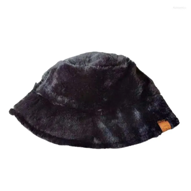 Berretti 066F Cappello da pescatore caldo e spesso con stampa leopardata Bacino soffice Coppia all'aperto