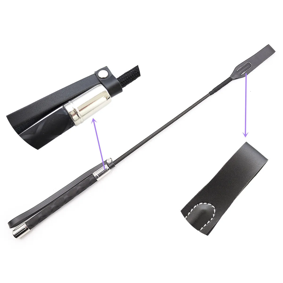 Slim Leather Riding Crop For Adult Bondage And Exotic Play_voghion.com