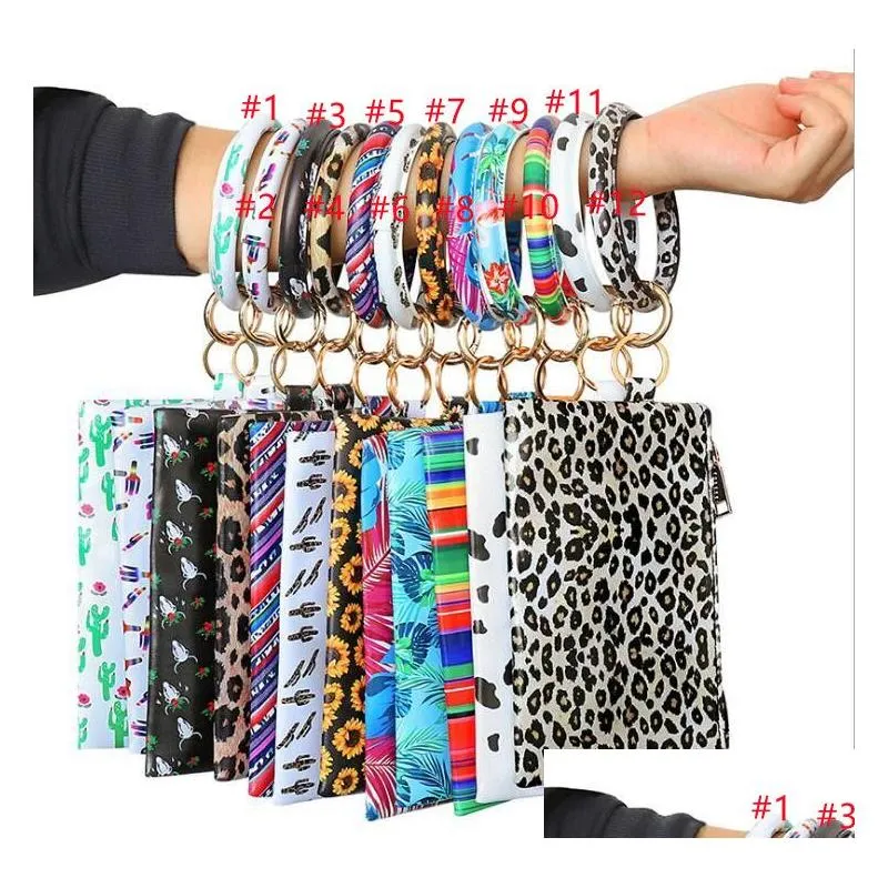 Autre Organisation De Stockage À La Maison Porte-clés Pour Femmes Portefeuille En Cuir Sac À Main De Téléphone Portable Embrayage Pu Bracelets Avec Bracelet Porte-clés Drop Deliv Dhb2W