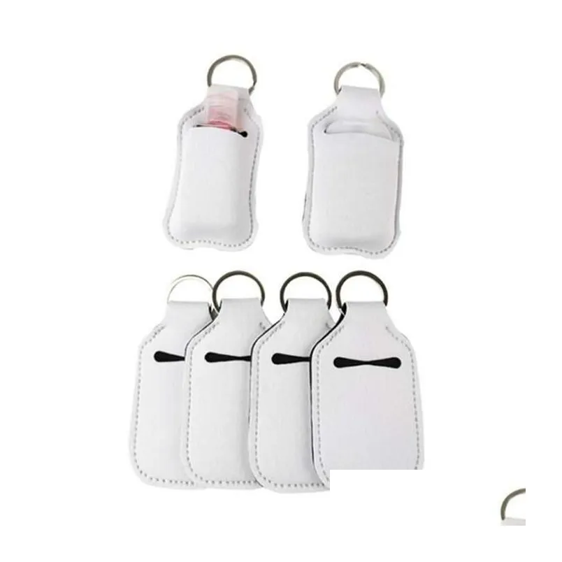 Other Home Storage Organization 30Ml Sublimation Blank Neoprene Per Bottle Holder Hand Sanitizer Set White Keychain Gift Drop Deli Dhde3