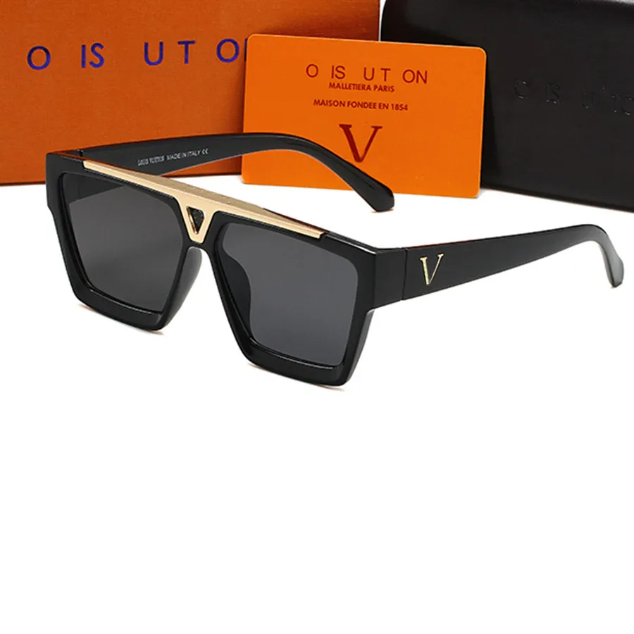 2023 Дизайнерские роскошные солнцезащитные очки Louiseities Viutonities для женщин и мужчин в стиле EVIDENCE Anti-Ultraviolet Retro Plate Square Full Frame Очки с коробкой 1502