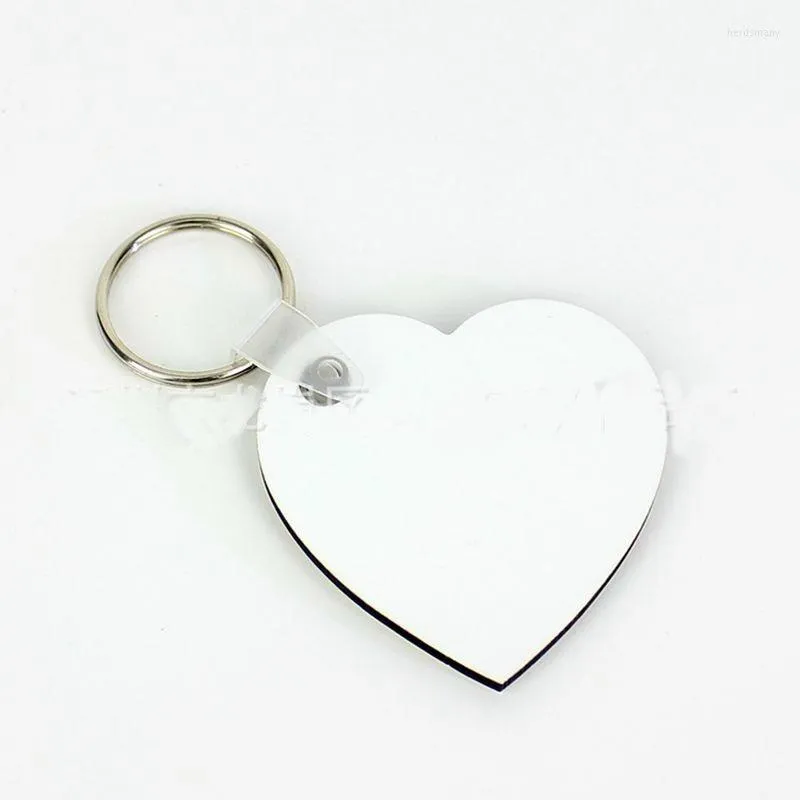 キーチェーン10pcs/set heart keychain diy mdf mdf board sublimation printingキーチェーンウッドペインティングリングキーリングギフトlyy9036