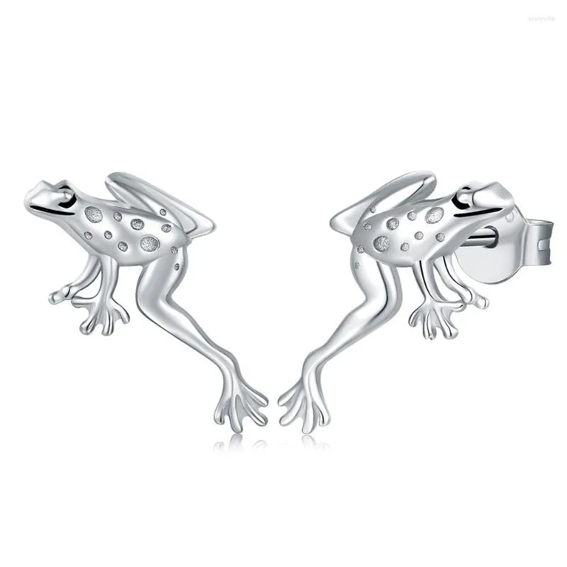 Orecchini a bottone SG 925 Sterling Silver Rana Animale carino Festa della mamma Compleanno Gioielli Regali per le donne Ragazze adolescenti Moglie Fidanzata