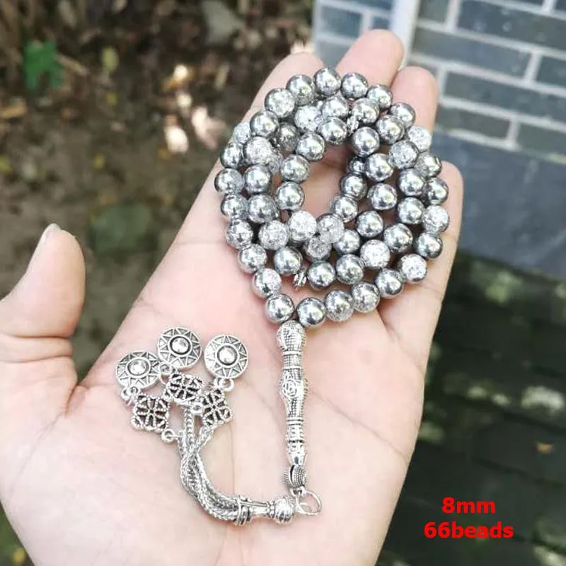 Abbigliamento Silvers Crystal Tasbih Special Gift islamico tesbih perle di preghiera musulmana 2020 Design Misbaha