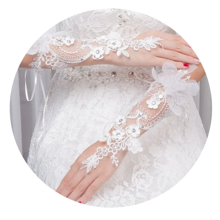 Guanti In Pizzo Da Donna, Lunghi 22 Cm, Per Matrimoni, Serate Di Gala, Banchetti, Colori: Nero, Bianco, Rosa, Taglia Unica Elastica