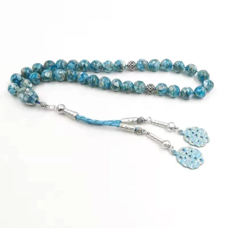 Bracelets Blue seashell Tasbih muslim prayer beads Kazaz Tassel rosary bead Eid gift islamic arab bracelet misbaha turkish jewelry