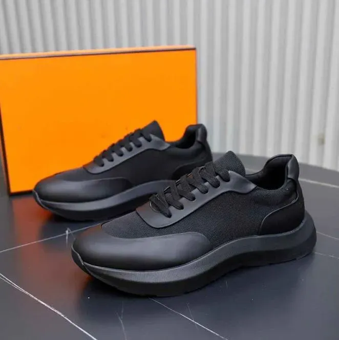 2023 nouveaux hommes Sneaker chaussures toile cuir de veau Runer Sport chaussure semelle recouverte de toile confort décontracté marche EU39-46