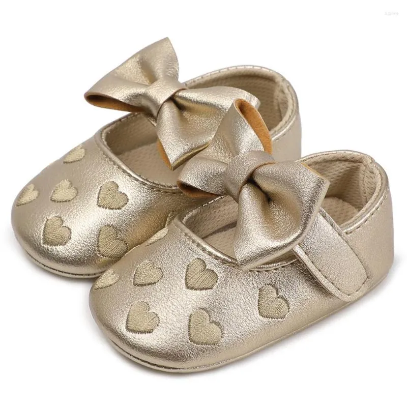 Eerste wandelaars herfst lente mode baby schoenen mooie wandelaar pu zacht bodem glanzende pailletten love girl prinses 0-18m