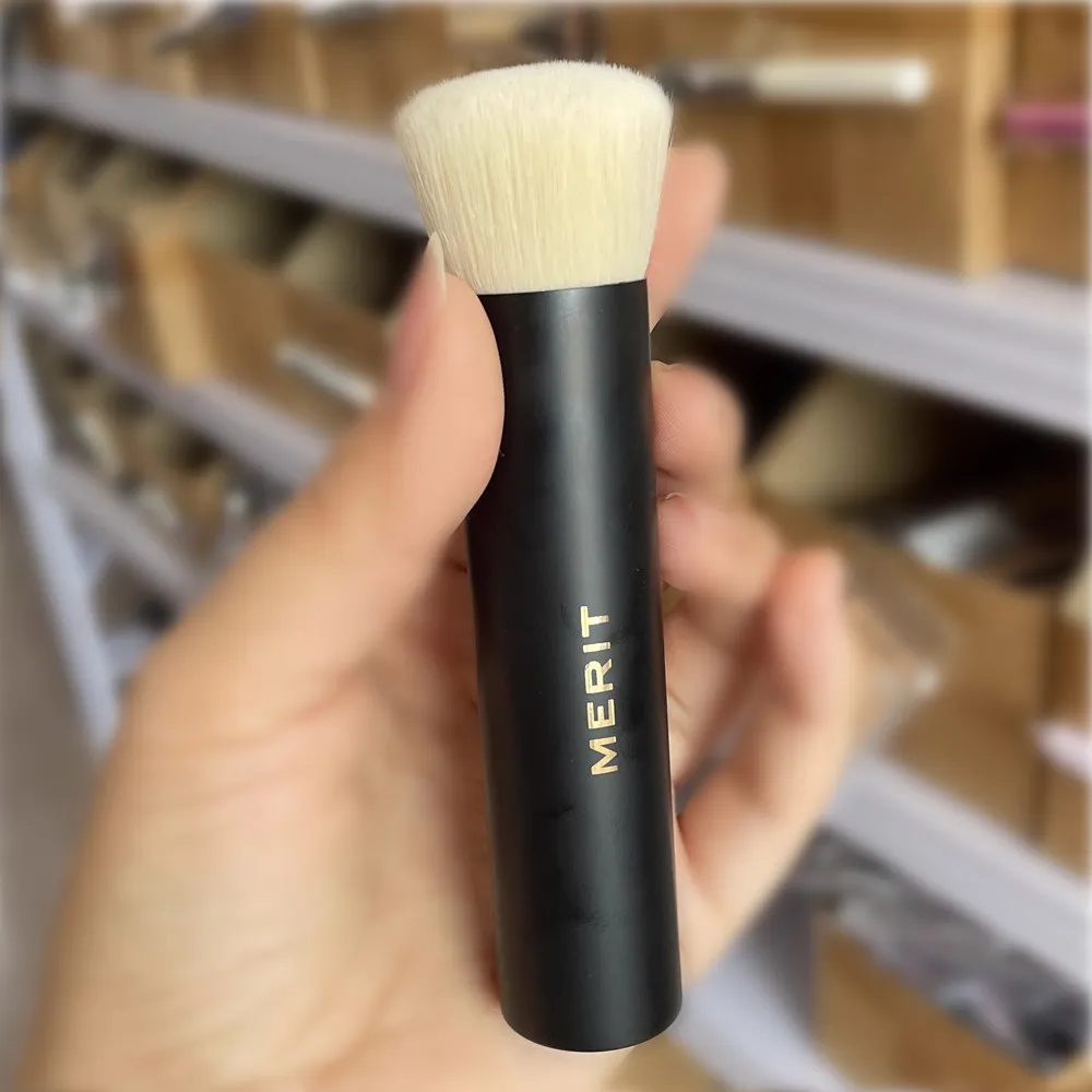 MERITBRUSH BLENDING MAKEUP BRUSH No.1 - Crème de fond de teint Vanish inclinée pour sculpter le contour et mélanger en toute transparence les outils de pinceaux de maquillage cosmétiques