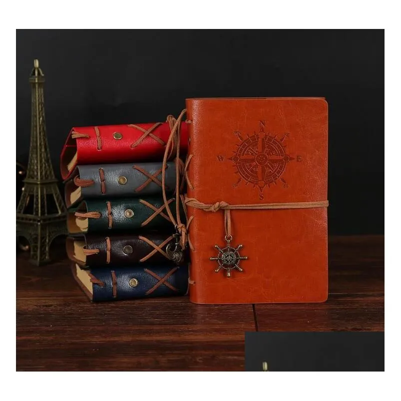 메모장 빈티지 정원 여행 일기 책 Kraft Papers Journal Spiral Pirate School Student Classical Drop Delivery Office 비즈니스 DHG7Z