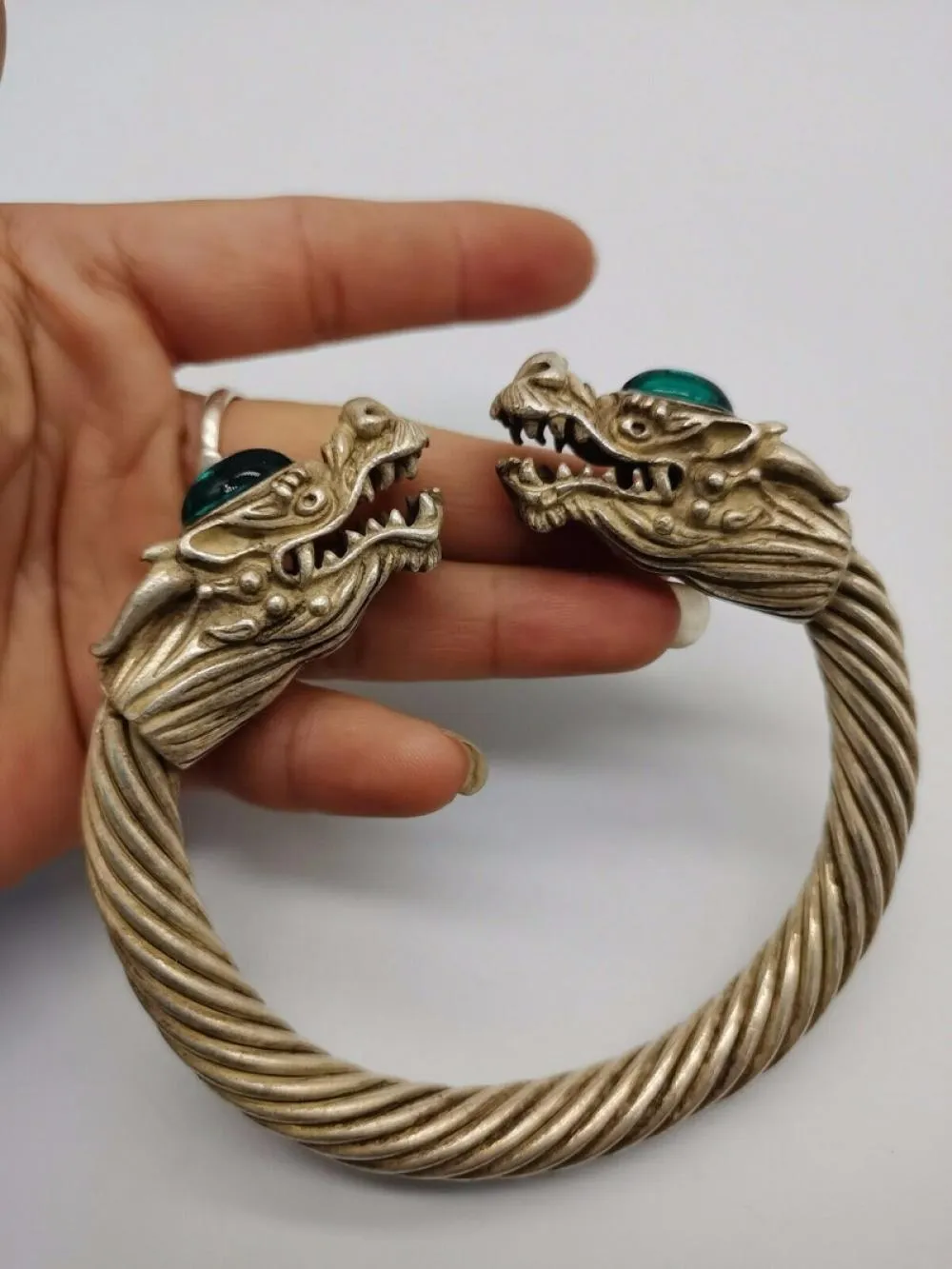 Bracelet De Dragon Chinois En Acier Inoxydable Titane Bracelet