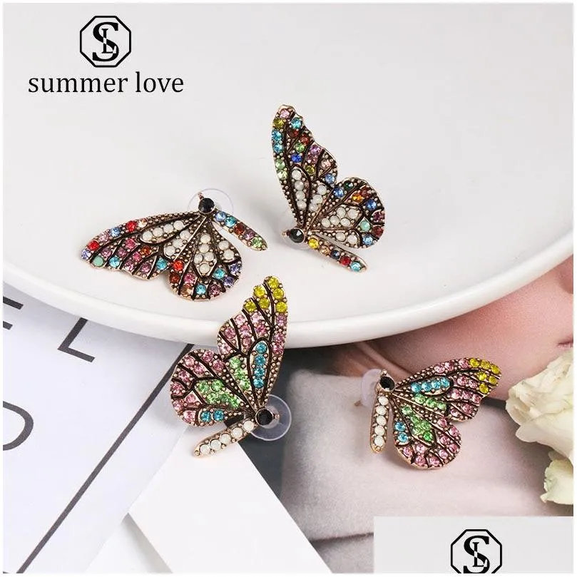 Butterfly wing stud earrings shop