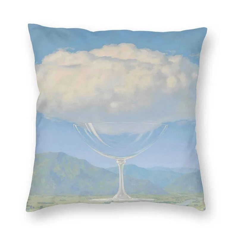 Travesseiro /moda decorativa The Heartstrings de René Magritte Cover Decoração de casa 3D Two Side Print Surrealist Art Art for SOF