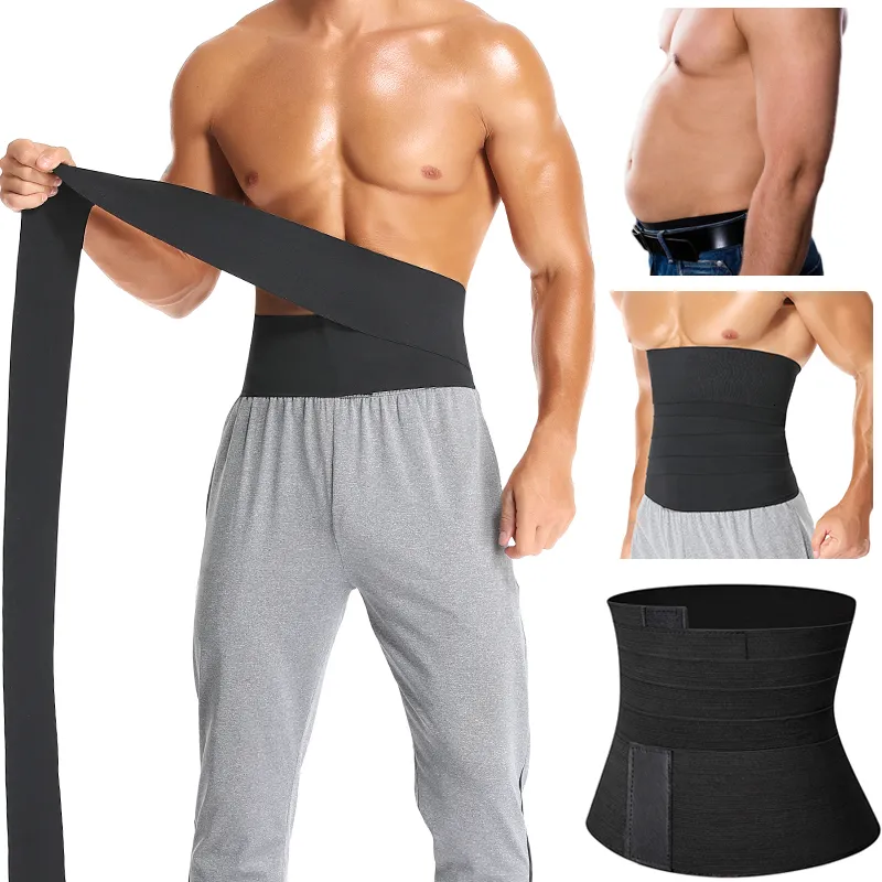 Waist Tummy Shaper Mens Waist Trainer Male Abdomen Reducer Snatch Me Up Bandage Wrap Slimming Belt Body Shaper Waist Trimmer Corset Belly Shapewear