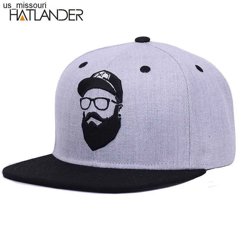 Chute Grey Embroidered Flat Top Baseball Cap For Running Vintage