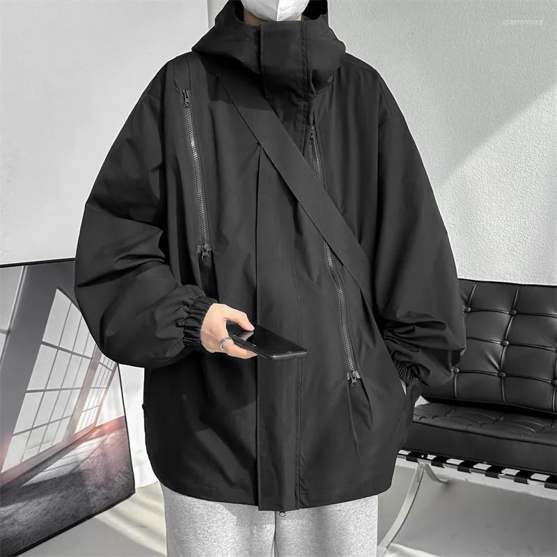 Giacche da uomo Hip Hop Streetwear 2023 Primavera Casual da uomo con cappuccio Harajuku Alpinismo Giacca a vento Cappotto da donna impermeabile