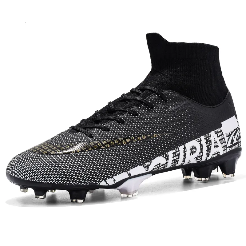 Safety Shoes Adult Professional FG/TF Soccer Shoes Non-Slip Long Spike Football Boots Young Kids High Ankle Cleats Grass Soccer Sneakers 230519