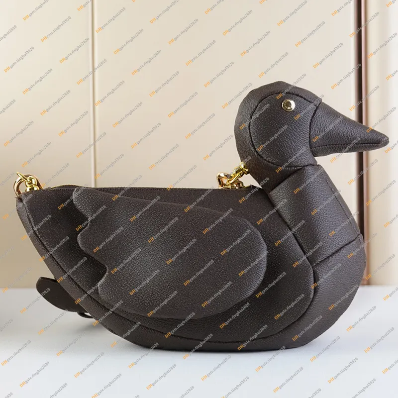 Designer purse with duck logo top