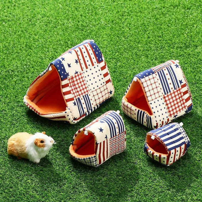 Fournitures pour petits animaux nid d'animal familier éponge coton maison chaton lit pour Hamster hérisson cochon d'inde S/M/L/XL