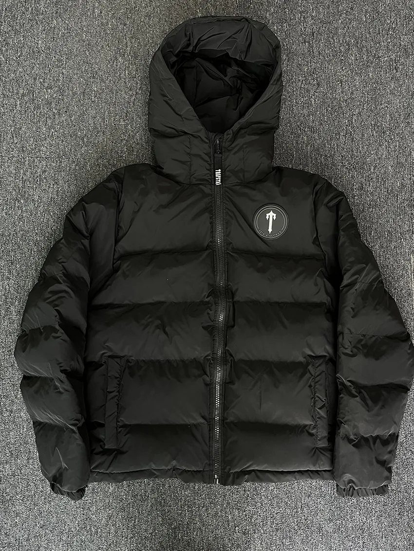 Herren Down Parkas 2023 Mode Männer schwarze Trapstar Down Jacke Irongate abnehmbare Kapuze Etter gestickt Hoodie Winter Wärme Herren Mäntel Jacken Jacken