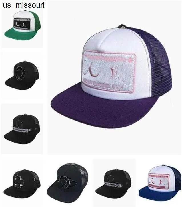 Kulkapslar korsa blomma snapbacks designer kepsar baseball hjärtan mens snapback blå svarta kvinnor hattar högkvalitativa ch cap chrome 814276h6928164 j230520