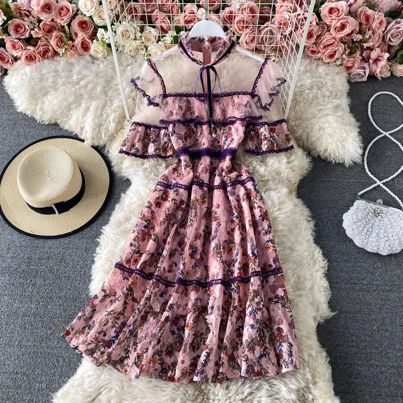 ieena for mac duggal fit & flare cocktail dress Women's Tropical Print Fit & Flare Mini Dress with Pockets – ModCloth main image 0