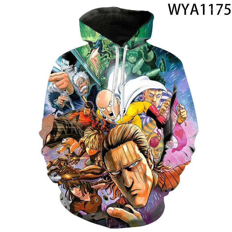 Męskie bluzy bluzy moda moda swobodny jeden punch-man mężczyzn kobiety dzieci 3d wydrukowane streetwear pullover boy dziewczyna dzieci