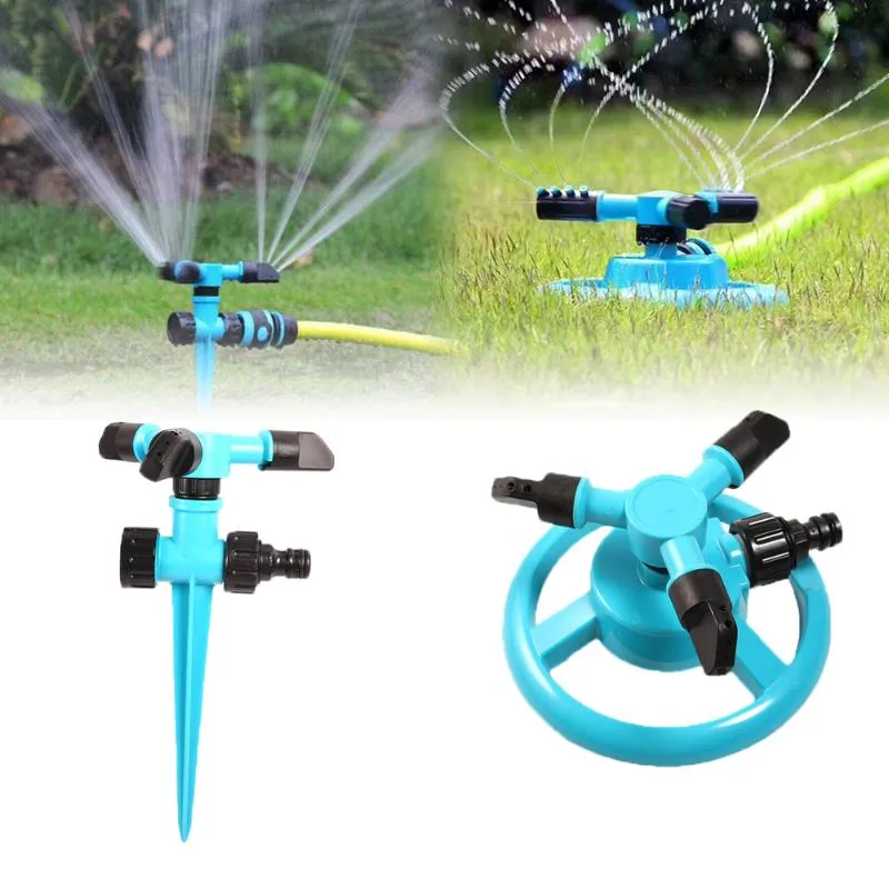 Équipements d'arrosage Arroseur de jardin à 360 ° Outil d'irrigation à 3 bras pour pelouse de ville rotative automatique