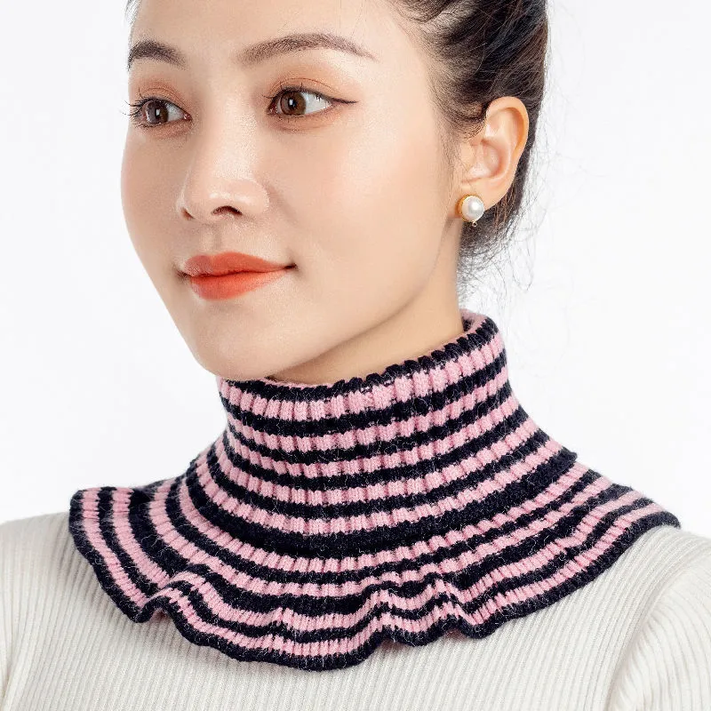 Linbaiway Womens Turtleneck Bow Ties Kmart With Striped Fake