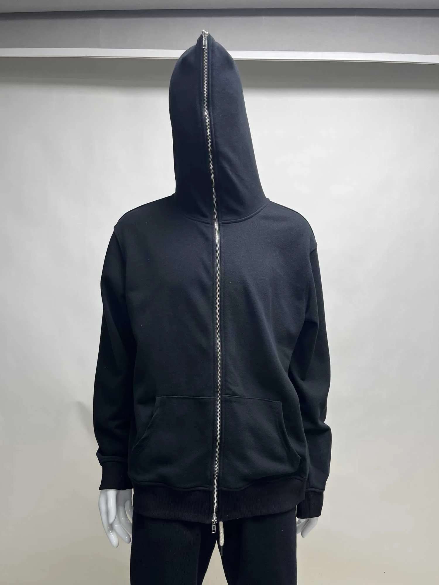 2023 Hommes Sweat À Capuche À Manches Longues Rhude Haute Qualité Tess Designer Casual Mode Personnalisé En Gros Plein Visage Zip Up Blanc Strass Hommes Pull Veste Manteau avec Fermeture Éclair