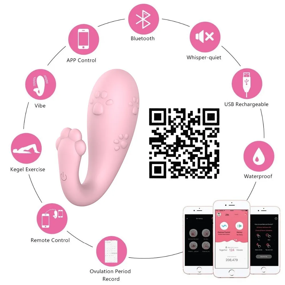 Giocattoli per adulti OLO Giocattoli sessuali per donne Controllo APP Monsster Pub Vibratore Silicone 8 frequenze Massaggio G-spot Sex To_voghion.com