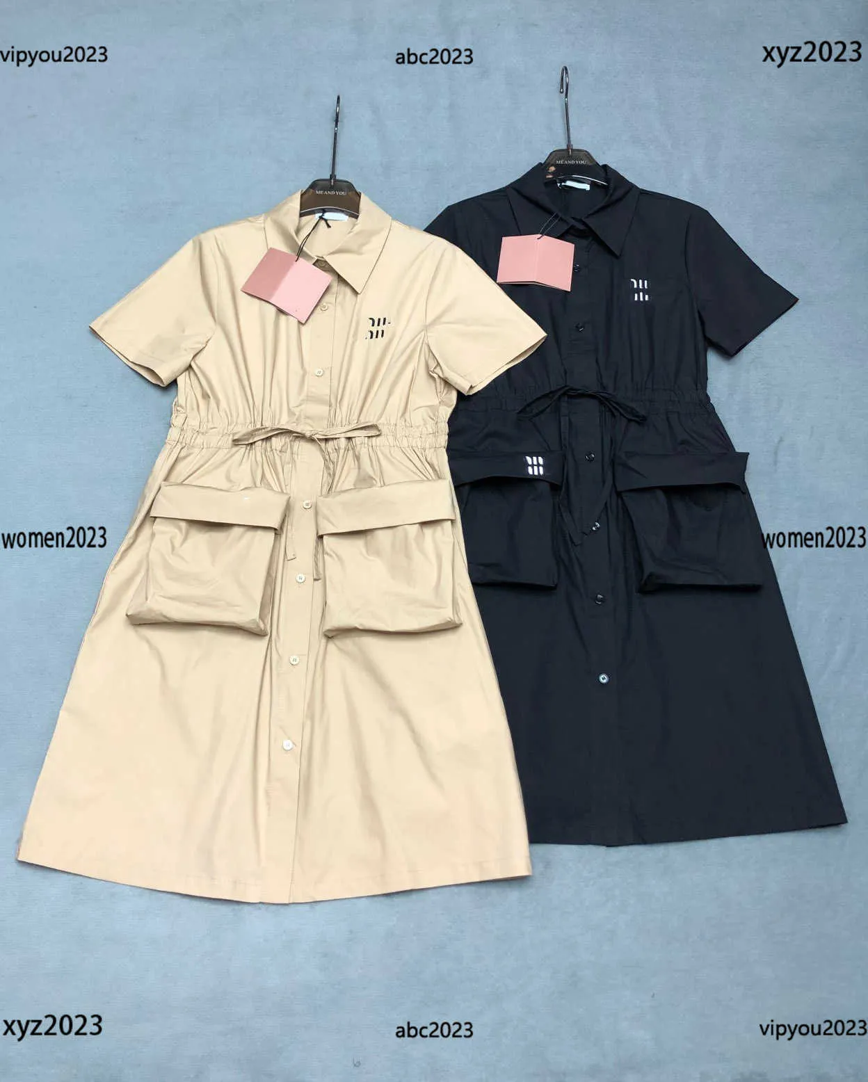 High Quality Dual Pocket Designer Cotton Midi Dress For Women With Contrast Short Skirt ND7M From Zy100862 40.76 In Bulk DHgate.Com