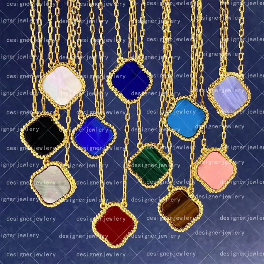 Yonca Kolye Kadın Tasarımcı Kolye Dört Yaprak Altın Zincir Müte Mücevherleri Yüksek Kaliteli İnci Koreli Paslanmaz Çelik Kabuk Şanslı Kolye Kolye Kolyeleri