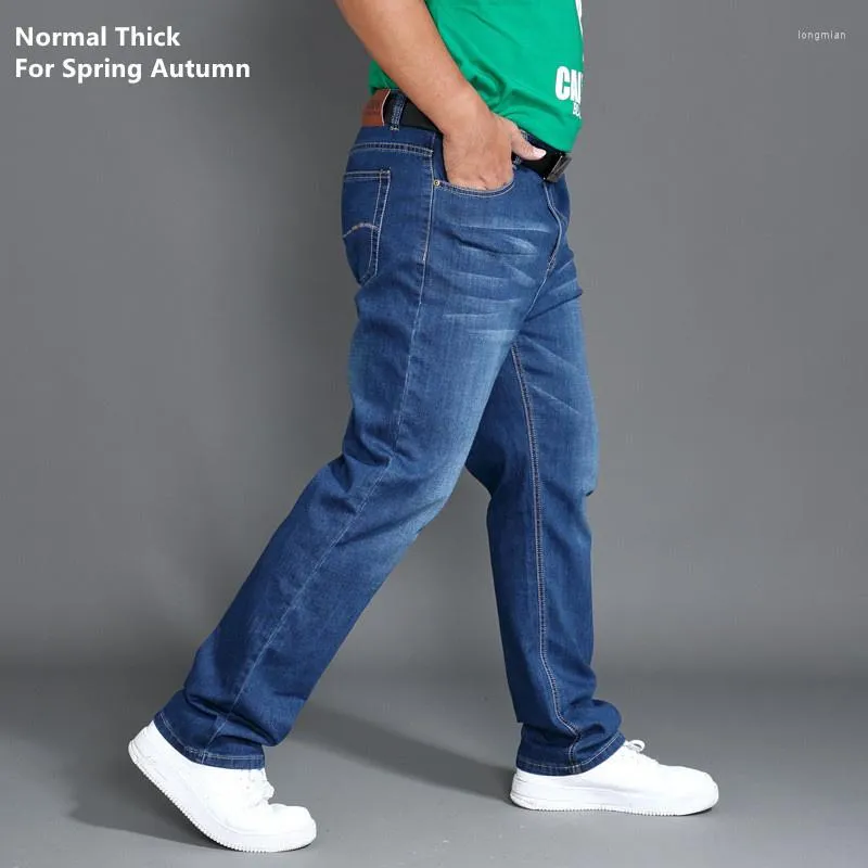 Mejor Precio En A Granel Pantalon Homme Classique Jeans Hommes Printemps Long Grande Taille 44 46 48 Taille Haute Elastique Leger Ete Denim Pantalon Smart Decontracte Jean Envio Gratuito DHgate Moins ...