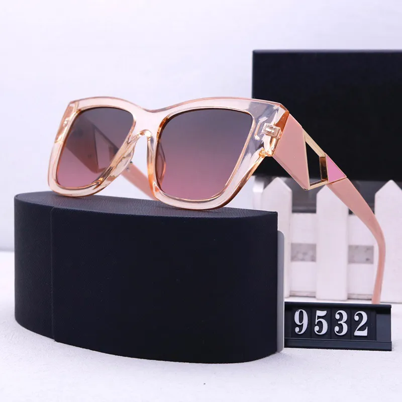 Luxurys Womens Sunglasses Polaroid Lens Designer Shades Letter Mens Goggles Senior Eyewear For Women Eyeglasses Frame Vintage Metal Sun Glasses With Box